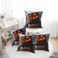 4 Pack Halloween Throw Pillow Covers, Halloween Pumpkin Snowman Stylish