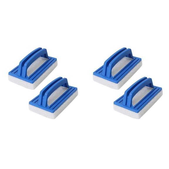 4 Pack Hand-Held Pool Scrub Brush,Scrubbing Scouring Sponge Pad for Cleaning Scrubber, Kitchen,Bathroom Tub, Shower Tile