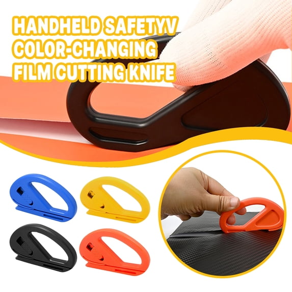 4-Pack Handheld Safety Vinyl Wrap Cutter and Film Slitter Tool, Precision Cutting for Car Color-Changing Film and Wallpaper