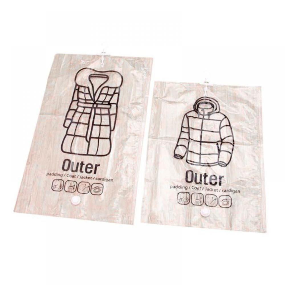 Ludlz Hanging Space Saver Bags Vacuum Storage Bags for Clothes, Vacuum Seal  Storage Bag Clothing Bags for Suits, Dress Coats or Jackets, Closet