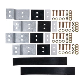 4 Pack Headache Rack Side Mounting Kit - Universal Aluminum Alloy Cab Rack Installation Kit with Brackets, Spacers, Rubber Pads & Grade 8 Hardware for Semi Trucks