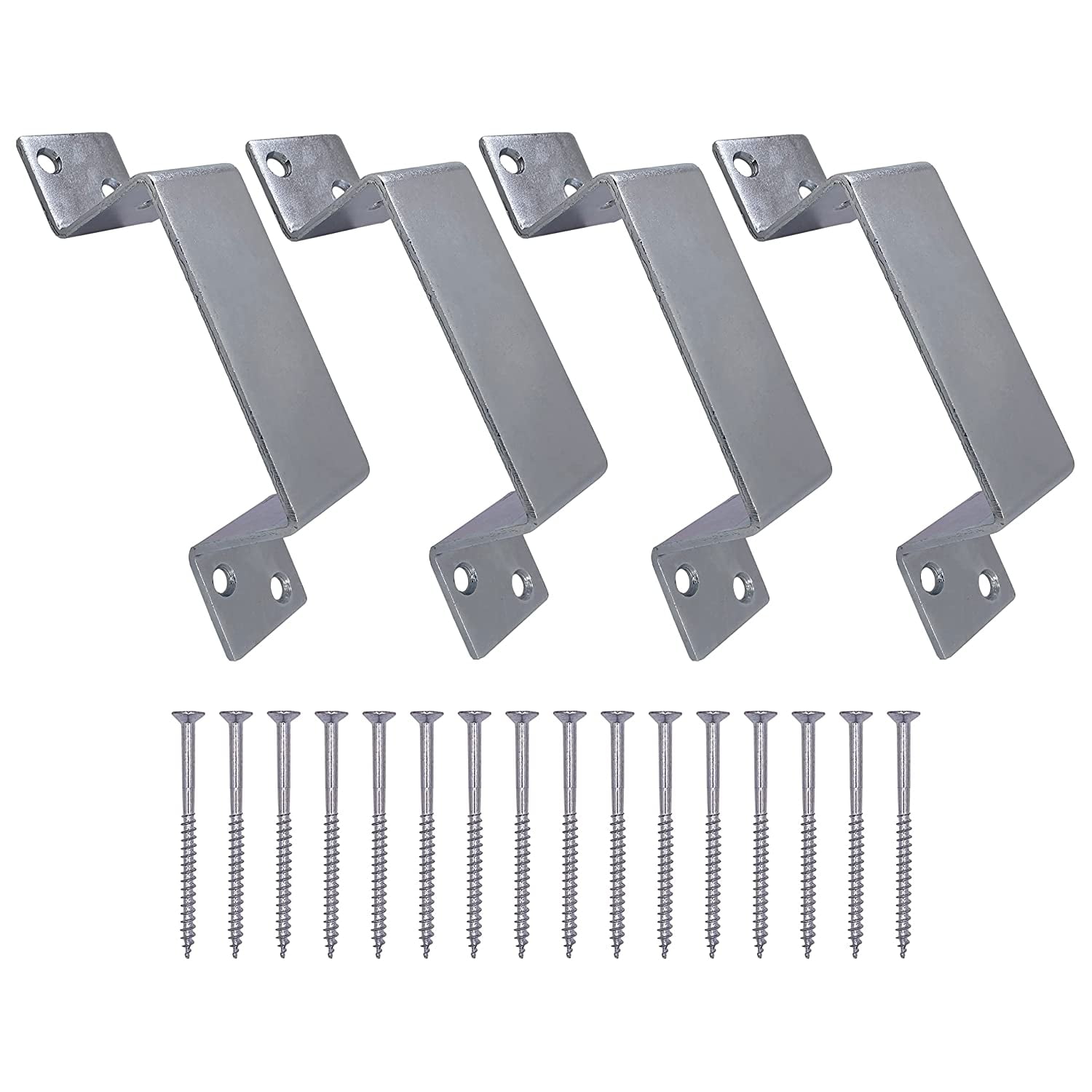 4 Pack Heavy Duty 2x4 Door Barricade Brackets 1 Pair Closed Bar Holder