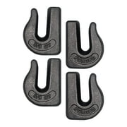 4 Pack Heavy Duty 3/8" Weld On Grab Hook, Grade 70 Clevis Chain Hook for Trailer, Truck, Rigging, Flatbed, Tractors, Loader Bucket, Tie Down 4