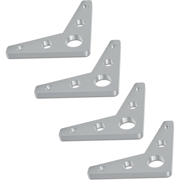 4-Pack Heavy-Duty 3" x 3" Steel Weld-On Gusset Plates 1/4" Thick Anti-Rust Galvanized Triangle Reinforcement Brackets for Welding Tables & Metal Fabrication (5-Hole, 90 Angle)