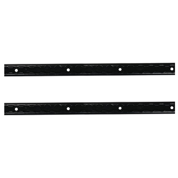 2 Pack Heavy Duty Aluminum 4ft L-Track Trailer Tie Down Rail for Enclosed, Utility Trailers, Cargo Vans, Truck Beds, Securing Motorcycles, ATVs, Dirt Bikes - 2,225 lbs BS - Black