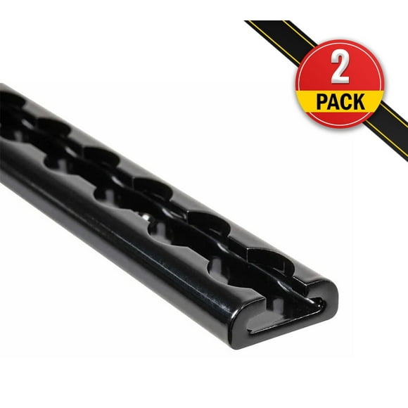4 Pack Heavy Duty Aluminum 4ft L-Track Trailer Tie Down Rail for Enclosed, Utility Trailers, Cargo Vans, Truck Beds, Securing Motorcycles, ATVs, Dirt Bikes - 2,225 lbs BS - Black