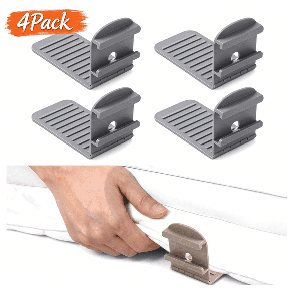 Renyuanyuan Bed Sheet Holder Clips, 4-Pack, Heavy-Duty Thickened Non-Slip, for Mattress Corners, Home, Hotels, Hospitals