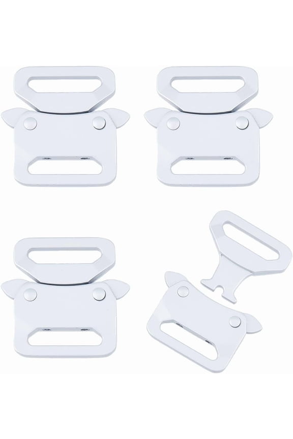 4 Pack Heavy Duty Buckles Alloy Buckle 4.2x4.3cm Paracord Buckles Quick Side Release Clasp Buckle