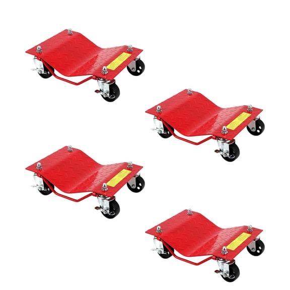 4 Pack Heavy Duty Car Wheel Dolly Set, 8000LBS Total Load Vehicle Mover Skate for Auto Movement