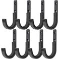thumbnail image 1 of 4-Pack Heavy Duty Carbon Steel J-Hooks, Garage Wall Mount Storage Organizer for Tools and Ladders, Utility Garden Hook with Screws, 3.9 inch, 1 of 12