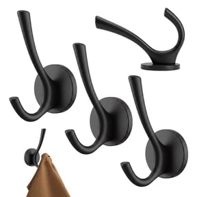 4 Pack Heavy Duty Cruise Magnetic Hooks Magnet Hooks Anti Rust Cabin Ship Magnet Wall Hanger Max 152LB Load Bearing Black Magnetic Hanger for Cruise Ship Home Garage Kitchen Office Storage