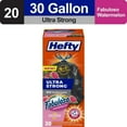 thumbnail image 1 of (4 Pack) Hefty Ultra Strong 30 gallon Trash Bags, Black Large Trash Bags, Fabuloso Watermelon Scent, 20 Bags, 1 of 1