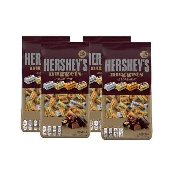 4 Pack | Hershey's Chocolate Nuggets, Variety Pack, 145 ct