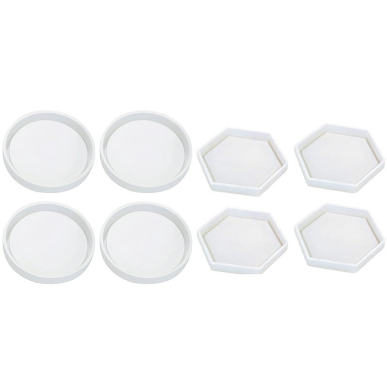 8 Pack Hexagon Silicone Coaster Molds Silicone Resin Mold, Epoxy Molds for  Casting with Resin, Concrete, Cement 