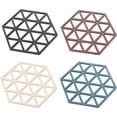 thumbnail image 1 of 4 Pack Hexagon Silicone Trivet Mats Heat Resistant Non-Slip Resistant Pads for Countertop and Table, 1 of 5