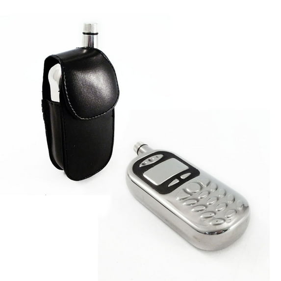 (4 Pack) Hidden 4oz Cell Phone Liquor Flask with Belt Case