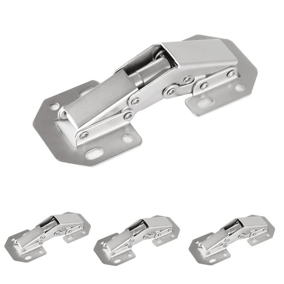 4-Pack Hidden Hinges for Cabinet Doors Frameless, Concealed Cabinet Hinges, Surface Mount Hinges Overlay, Partial Overlay