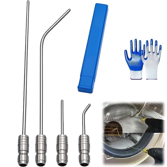 4 Pack High Pressure Washer Nozzle Kit for Drum Washing Machine & AC Cleaning, 4 Pack High Pressure Washer Nozzle Kit for Washing Machine & Ac Cleaning, Water Heater Flush Kit, Quick-Connect (1set)