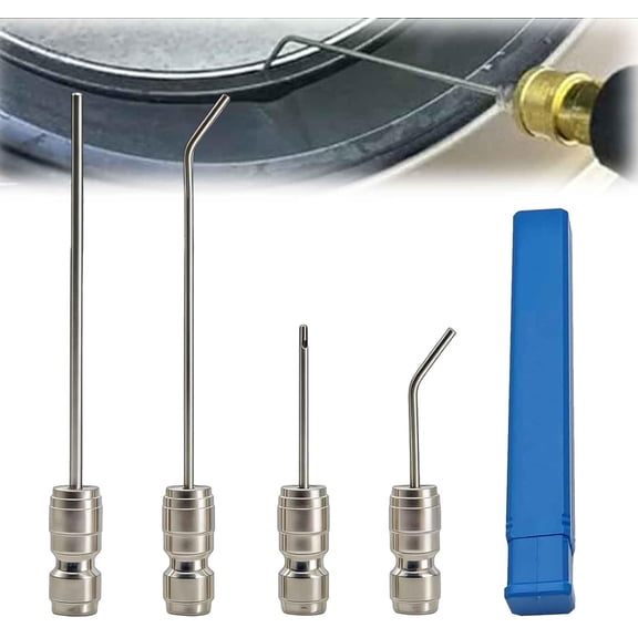 4 Pack High Pressure Washer Nozzle Kit for Washing Machine & AC Cleaning, 40° Spray Pattern, Stainless Steel Tool Daily High Pressure Washer Nozzle Kit for RV Gutter Patio, Garden (4pc)