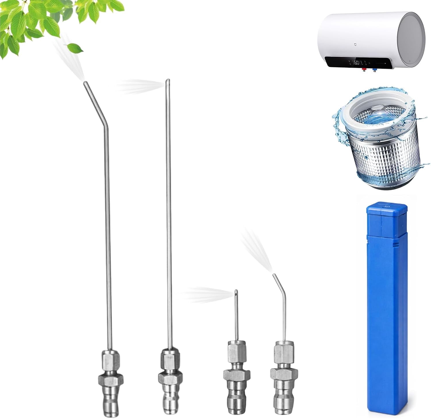 4 Pack High Pressure Washer Nozzle Kit for Washing Machine & AC ...