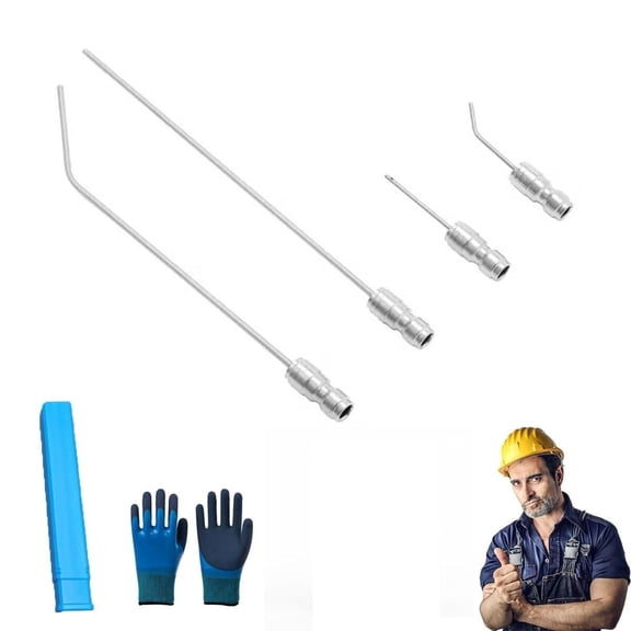 4 Pack High Pressure Washer Nozzle Kit for Washing Machine & Ac Cleaning High-Pressure Washer Spray Nozzle Extension Wand 1/4" Quick Connect Rv Water Heater Flush Wand for Roof Deck Gutters