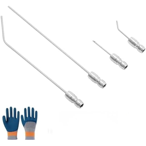 4 Pack High Pressure Washer Nozzle Kit for Washing Machine & Ac Cleaning, Water Heater Flush Kit, High-Pressure Washer Extension Rod Nozzle Cleaning Kit(1set)