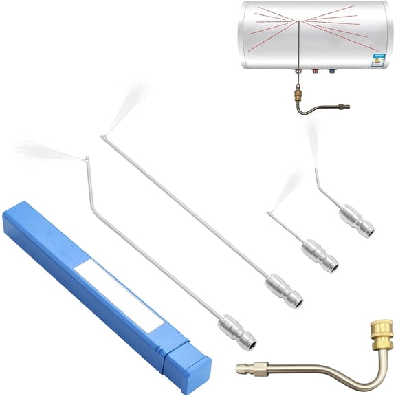 4 Pack High Pressure Washer Nozzle Kit for Washing Machine & Ac Cleaning, Water Heater Flush Kit, High-Pressure Washer Extension Rod Nozzle Cleaning Kit, Quick-Connect, Premium Stainless Steel