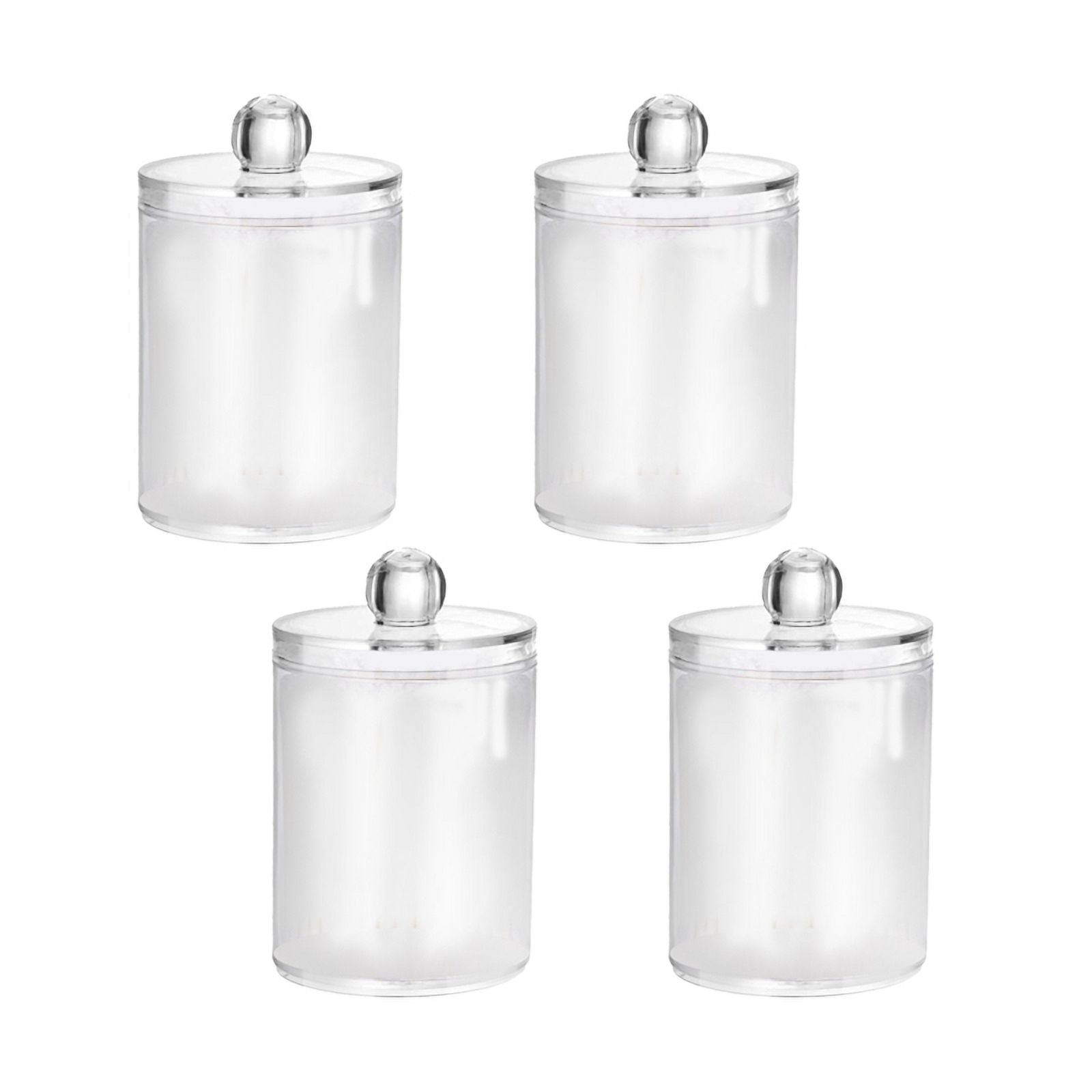 4 Pack Holder Dispenser,10 Oz Clear Plastic Jar Containers for