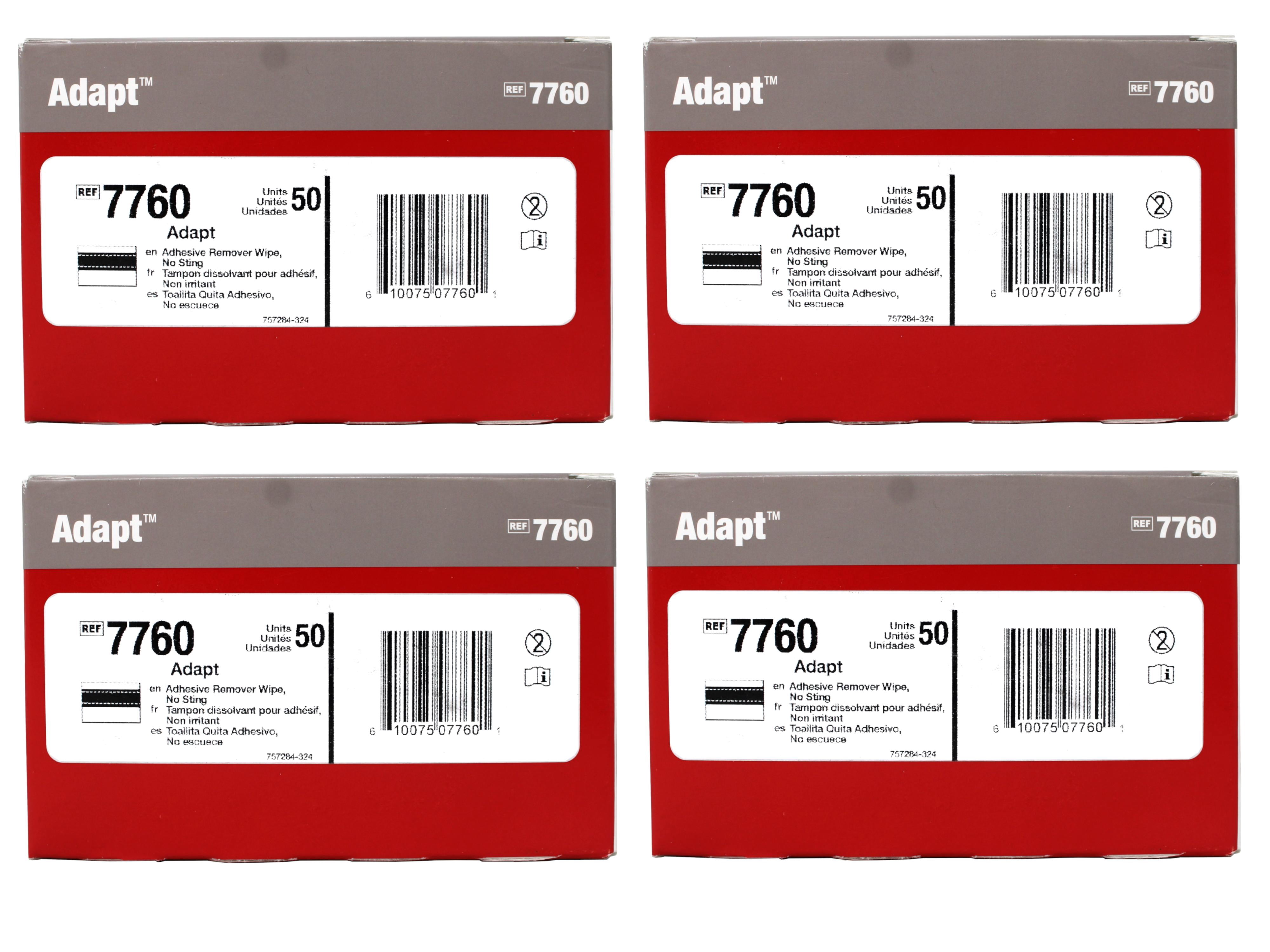 Hollister Adapt Adhesive Remover Wipes, 7760, 50 Count - 4 Pack