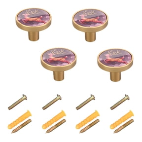 4-Pack Home Cabinet Knob Furniture Drawer Knob for Cabinets & Walls 32mm Diameter Deer with Long Antlers