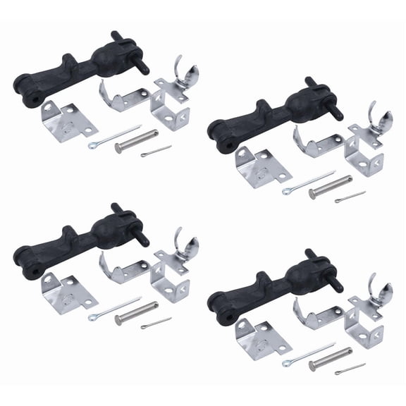 4 Pack Truck Hood Safety Catch Kit with Retainer-Fits International 4000, 8000, 9370, & 9670, Replaces OEM 491-668-C, Automann HLK1010, 370-SB-26, 370SB26, 4602, FKT 4602