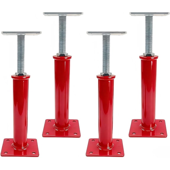 4 Pack House Floor Jack,Hand Jacks for Lifting and Leveling,11.8" - 16" Adjustable Height Range,Load Capacity Up to 11000 lb(Each),Telescoping Jack for Temporary Support