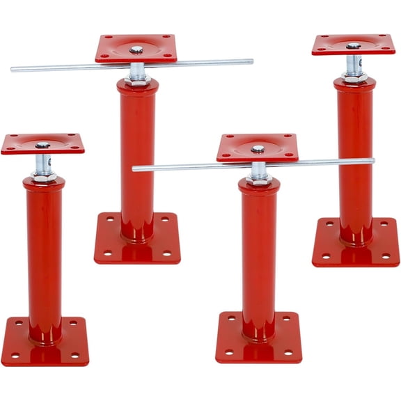 4 Pack House Floor Jacks for Leveling Crawlspace, 12" - 16" Height Range, 11023 lbs Max Load Capacity, Adjustable Support Beam, Suitable for Leveling of the Basement and Temporary Support