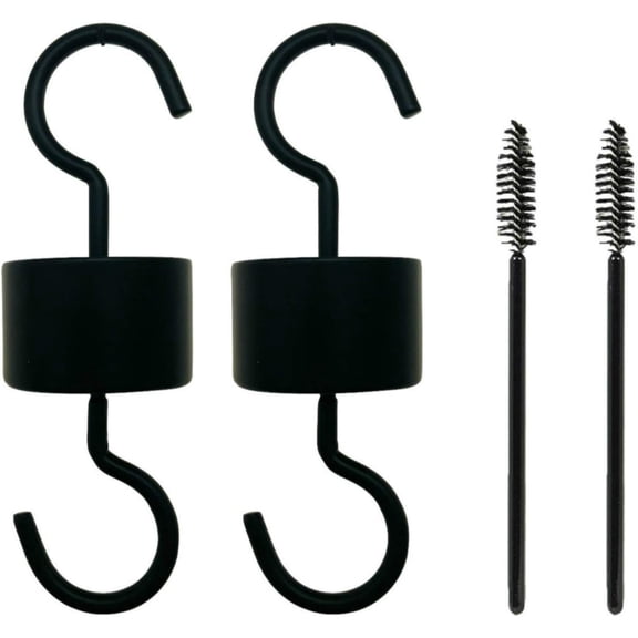 4 Pack Hummingbird Feeders Accessory Hooks, 2 Hooks with 2 Hummingbird Feeder Brushes Metal Plants Insect Guard Outdoor Hangers