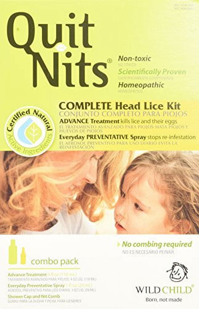 4 Pack Hyland's Homeopathic Quit Nits Complete Head Lice Kit Kills Lice