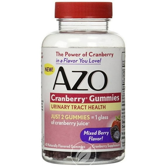 (4 Pack) I-Health, Inc. Azo Cranberry Gummies 40 Ct