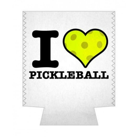 4 Pack - I "Heart" Love Pickleball Drink Cooler Sleeves