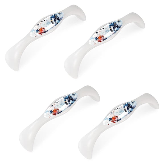 4 Pack Ice Hockey Cabinet Pulls Drawer Pulls and Knobs Cup Cabinet Handles Drawer Pulls and Knobs