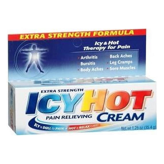 4 Pack - Icy Hot Pain Relieving Cream, Extra Strength, 1.25 oz Each