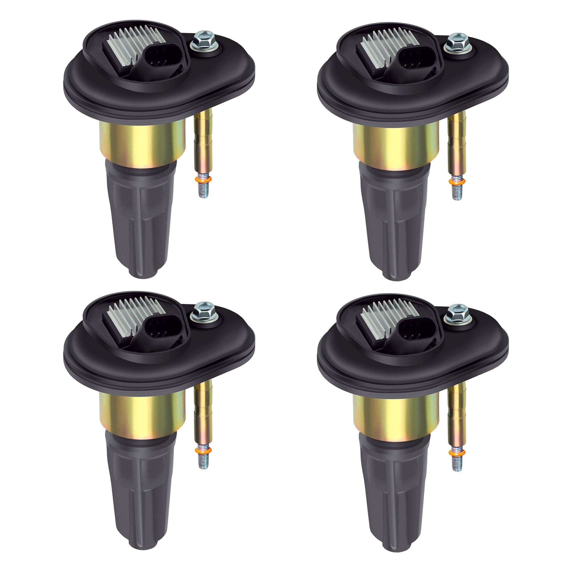 4 Pack Ignition Coil Fit for GMC Saab Buick Isuzu Chevy Trailblazer Colorado Rainier Canyon Envoy Hummer H3 Olds UF303