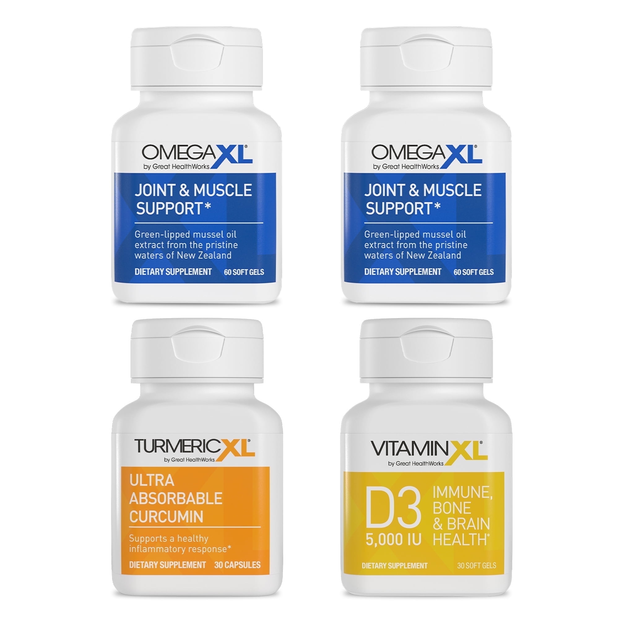 OmegaXL Immune Support Bundle, Green-Lipped Mussel Oil, TurmericXL