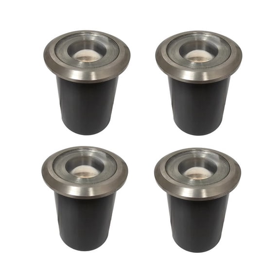 4-Pack Integrated 3W LED Mini Stainless Steel Well Light
