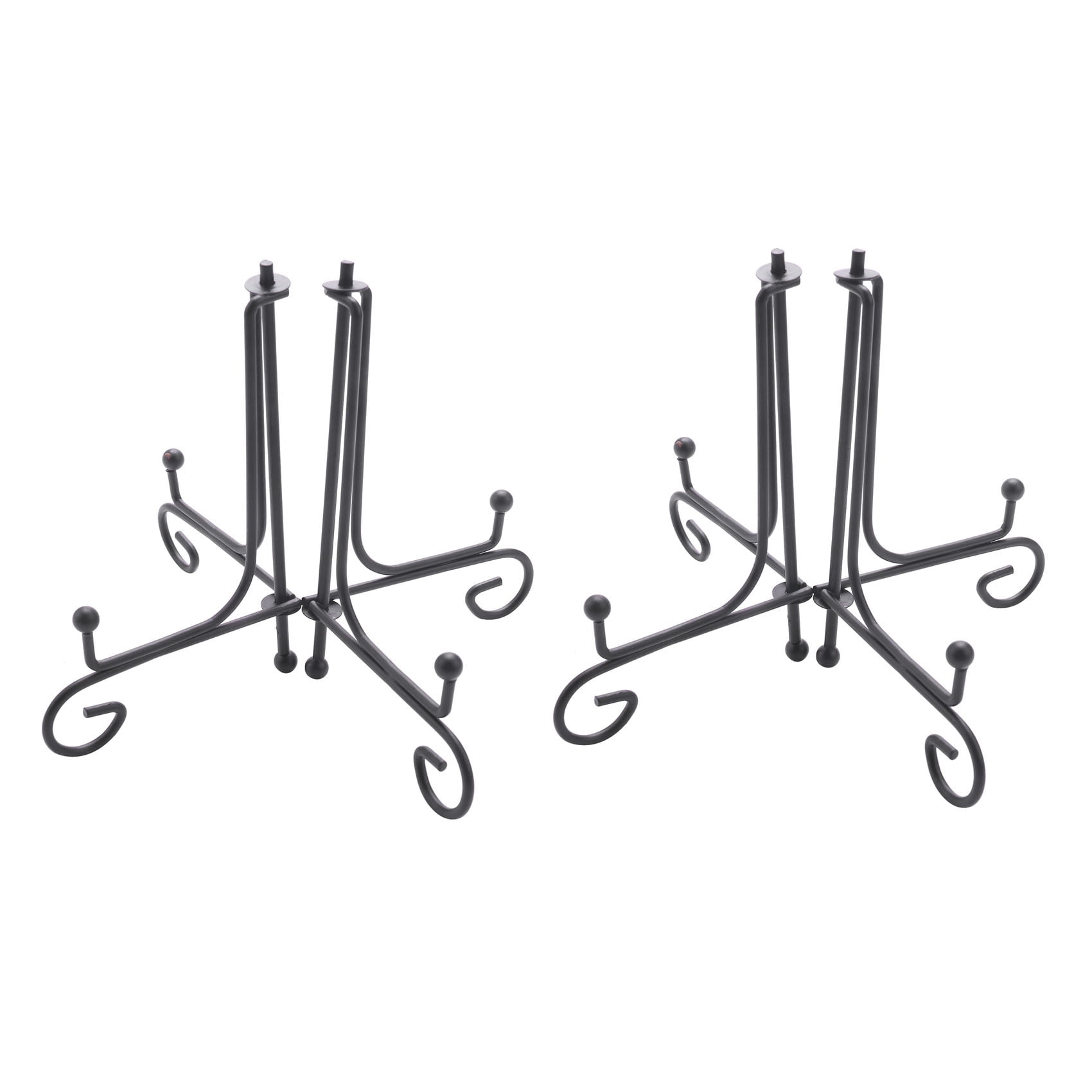 (4 Pack)Iron Display Stand, Easel Plate Display Photo Holder Stand