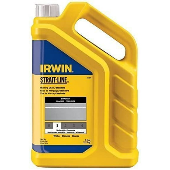 4 Pack Irwin 65104 Strait-Line 5lb Standard Marking Chalk - White, Model: , Hardware Store