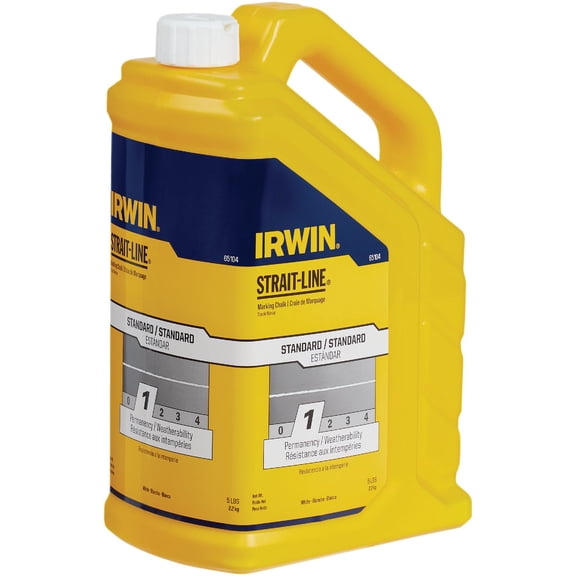 4 Pack Irwin 65104 Strait-Line 5lb Standard Marking Chalk - White, Model: , Hardware Store