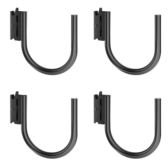 4 Pack J Hooks Heavy Duty, Carbon Steel Mounting Hooks for E Track, Quick Install Hangers for Enclosed Trailer, Garage, Workshop Storage Organization