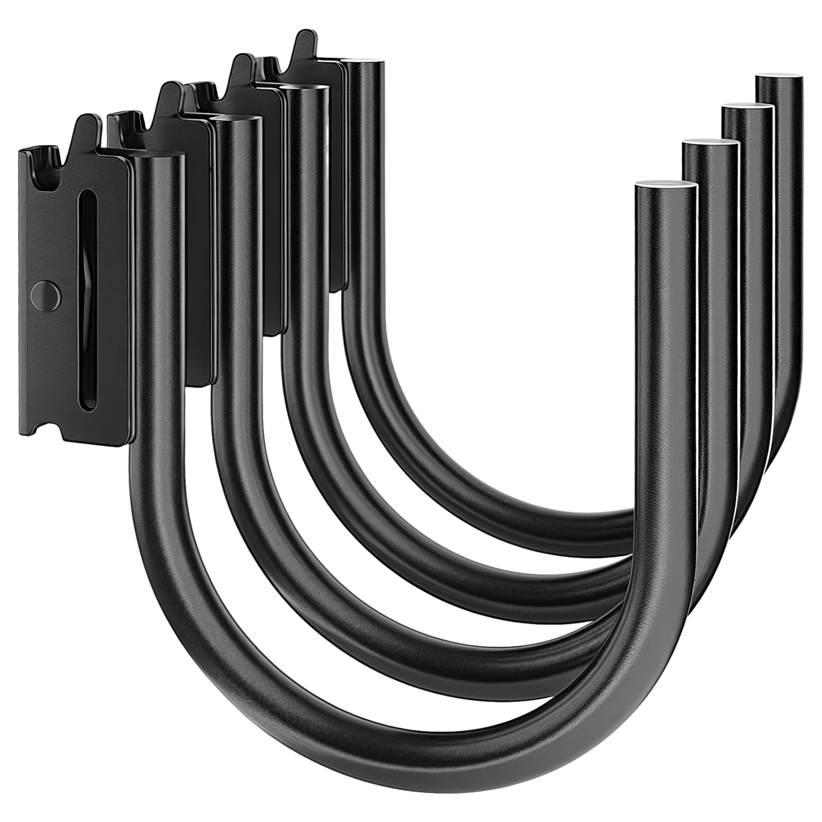 4 Pack J Hooks Heavy Duty, Carbon Steel Mounting Hooks for E Track, Quick Install Hangers for Enclosed Trailer, Garage, Workshop Storage Organization