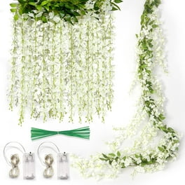  RUNROTOO Faux Garland Plant Nativity Decor Artificial Vine  Greenery Garland Artificial Plants Vines Artificial Rattan Leaf Ribbon  Foliage Green Leaves Green Vine Cake Pine Cone Branch Baby : Home & Kitchen