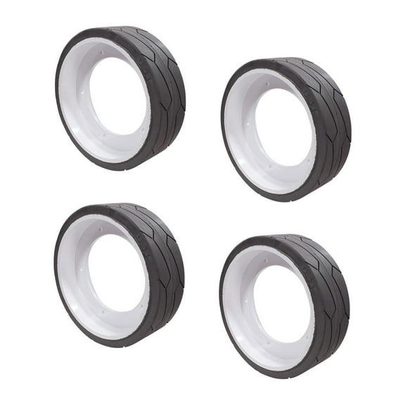 4 Pack JLG 2915012 Non-Marking Rubber Scissor Lift Tire/Wheel w/ Bolt Holes for Indoor and Outdoor - Fits 1930ES, 1230ES
