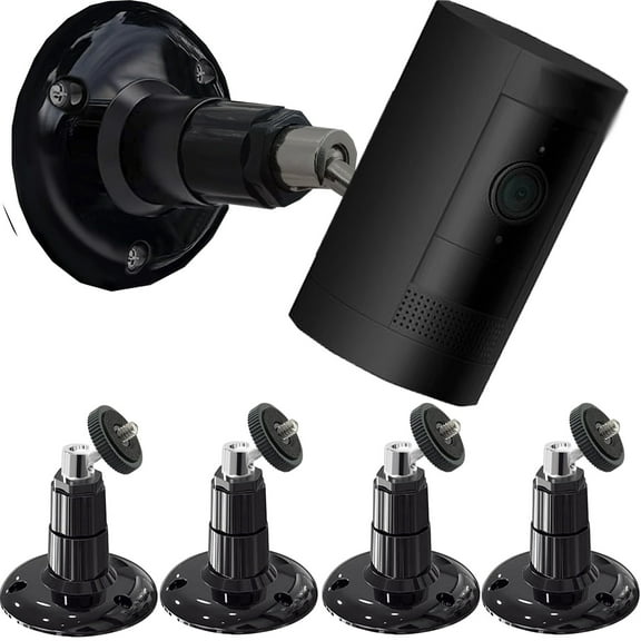 4 Pack JYtrend Wall Mount for Wyze V4 V3, 360 Degree Swivel Adjustable Mounting Bracket for Arlo Pro 4 3 2/Ultra/Light/Go/Essential Security Camera , Black